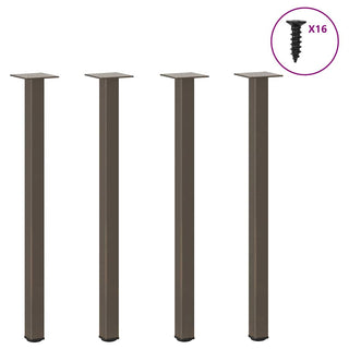 Konsolentischbeine 4 Stk. Naturstahl 72-74 cm Stahl