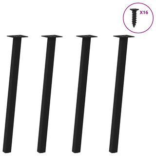 Konsolentischbeine 4 Stk. Schwarz 72 cm Stahl