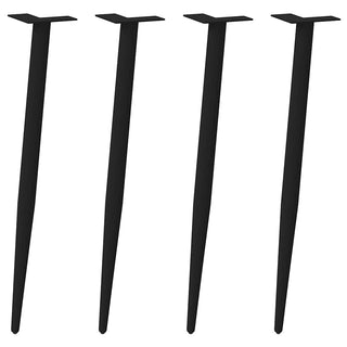 Konsolentischbeine Konische Form 4 Stk. Schwarz 72-73 cm Stahl