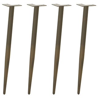 Konsolentisch Beine Konische Form 4 Stück Naturstahl 72-73cm Stahl