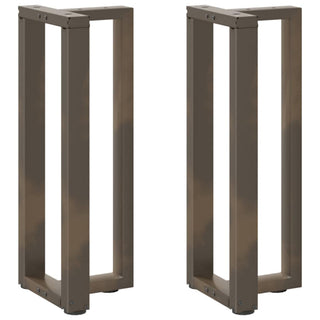 Konsolentischbeine T-Form 2 Stk. Naturstahl 38x25x(72-73) cm
