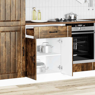 Küchen-Unterschrank Lucca Räuchereiche Holzwerkstoff
