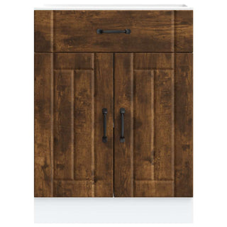 Küchen-Unterschrank Lucca Räuchereiche Holzwerkstoff