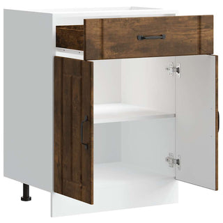 Küchen-Unterschrank Lucca Räuchereiche Holzwerkstoff