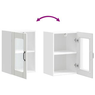 Küchen-Hängeschrank mit Glastür Lucca Weiß
