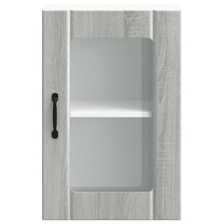 Küchen-Hängeschrank mit Glastür Lucca Grau Sonoma