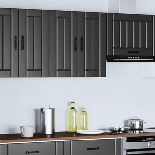 Küchen-Hängeschrank Lucca Schwarz Holzwerkstoff