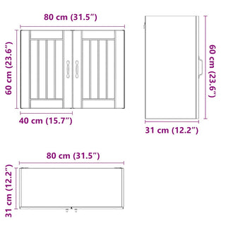 Küchen-Hängeschrank Lucca Hochglanz-Weiß Holzwerkstoff