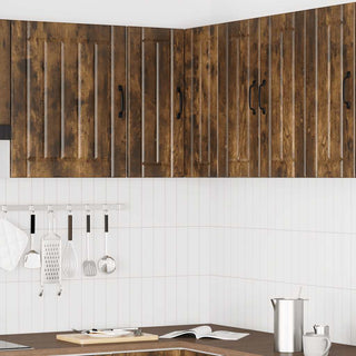 Küchen-Eckhängeschrank Lucca Räuchereiche Holzwerkstoff