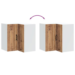 Küchen-Eckhängeschrank Lucca Altholz-Optik Holzwerkstoff
