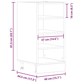 Unterschrank Riga Altholz-Optik 40x44,5x81,5 cm Holzwerkstoff