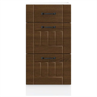Küchen-Unterschrank Lucca Braun Eichen-Optik Holzwerkstoff