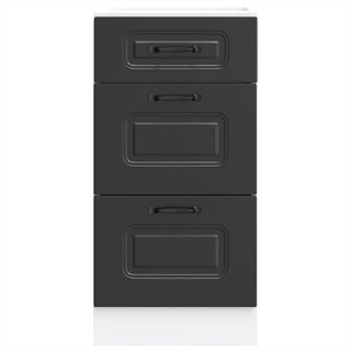 Küchenunterschrank Kalmar Schwarz Holzwerkstoff
