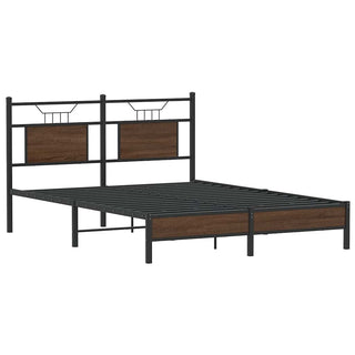 Bettgestell ohne Matratze Braun Eiche 150x200 cm Holzwerkstoff
