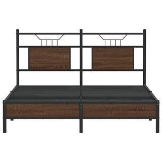 Bettgestell ohne Matratze Braun Eiche 150x200 cm Holzwerkstoff