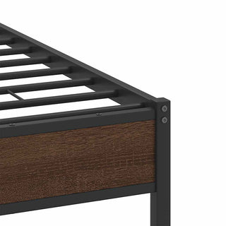 Bettgestell ohne Matratze Braun Eiche 150x200 cm Holzwerkstoff