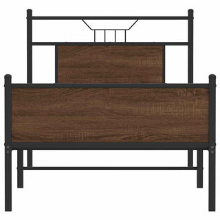 Bettgestell ohne Matratze Braun Eiche 90x190 cm Holzwerkstoff