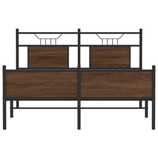 Bettgestell ohne Matratze Braun Eiche 140x190 cm Holzwerkstoff