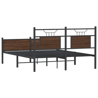 Bettgestell ohne Matratze Braun Eiche 140x190 cm Holzwerkstoff