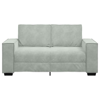 2-Sitzer-Sofa Hellgrau 120 cm Samt