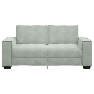 2-Sitzer-Sofa Hellgrau 140 cm Samt