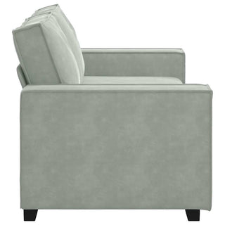 2-Sitzer-Sofa Hellgrau 140 cm Samt