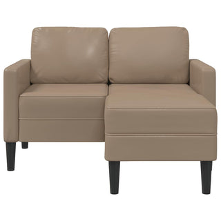 2-Sitzer-Sofa mit Chaiselongue L-Form Cappuccino-Braun 125 cm