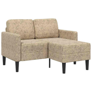 2-Sitzer-Sofa mit Chaiselongue L-Form Hellgrau 125cm Kunstleder