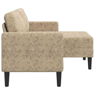2-Sitzer-Sofa mit Chaiselongue L-Form Hellgrau 125cm Kunstleder