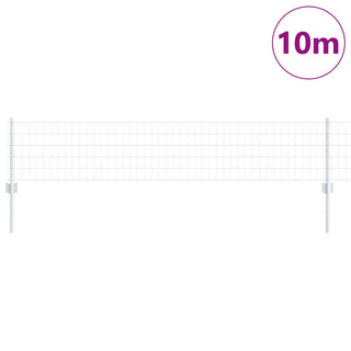 Set für Gartenzaun 2er Set Verzinkter Stahl 10 Meter lang