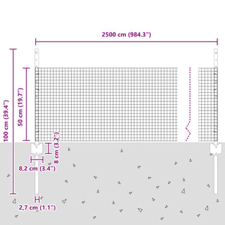 Gartenzaunset 2er Set Feuerverzinkter Stahl 25 x 0,5 Meter