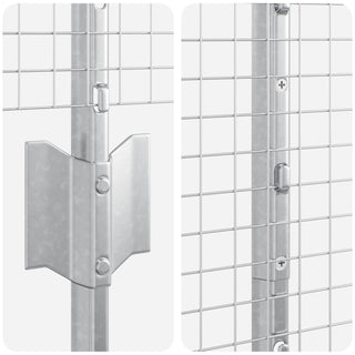 Gartenzaun-Set 2 Teile Verzinkter Stahl 10 x 1,5 m Robust