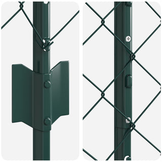 Gartenzaunset Set aus 2 Grün Verzinkter Stahl Standard Robust