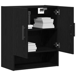 Wandregal Schwarz Eiche 60x31x70 cm Werkstoff