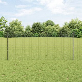 Gartenzaun Set 2er Set Grau Pulverbeschichteter Stahl 25 x 1 m