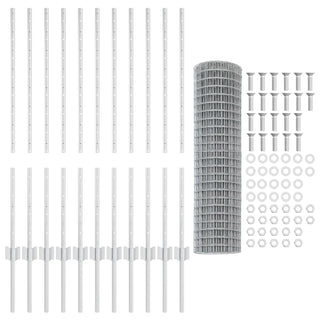Gartenzaun Set 2er Set Verzinkter Stahl 25 x 1 m Langlebig