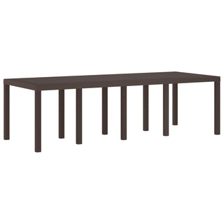 11-teiliges Garten-Ess-Set Brauner Poly Rattan