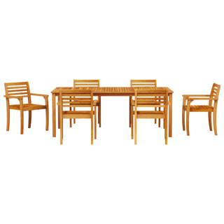 9-teiliges Garten-Esszimmer-Set aus massivem Akazienholz