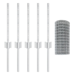 Gartenzaun Rolle Set von 2 Feuerverzinkter Stahl 10 x 0,4 m