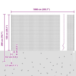 Gartenzaun Set Set aus 2 Verzinkter Stahl