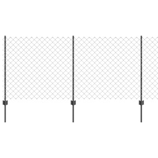 Gartenzaun-Set Set aus 2 Grau Verzinkter Stahl 25 x 1 m