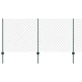 Gartenzaunset Set aus 2 Grün Verzinkter Stahl Standard Robust