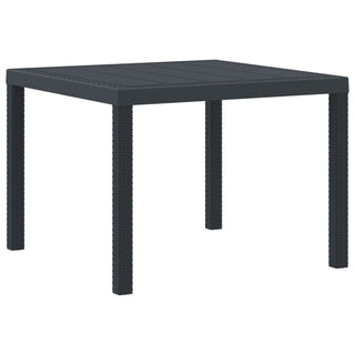 5-teiliges Garten Essset mit Kissen Anthrazit Poly Rattan