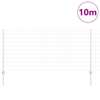 Gartenzaun-Set 2 Rollen Verzinkter Stahl 10 x 1 m Langlebig