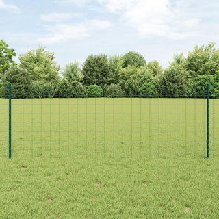 Gartenzaunset Set aus 2 Grün Stahl 10 x 0.8 m Langlebig