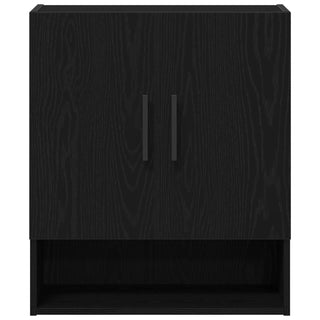 Wandregal Schwarz Eiche 60x31x70 cm Werkstoff