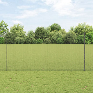 Gartenzaunset Set aus 2 Grau Metall 25 x 1,5 m Langlebig