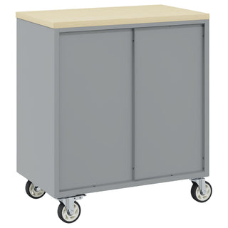 Mobiler Werkzeugschrank Rot 75x45x85 cm aus Stahl mit Verriegelung