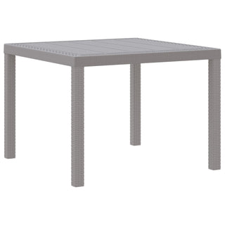 5-teiliges Garten Essset mit Kissen hellgrau Poly Rattan