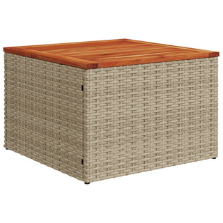 7-teiliges Garten-Sofa-Set mit Kissen Beige Poly-Rattan